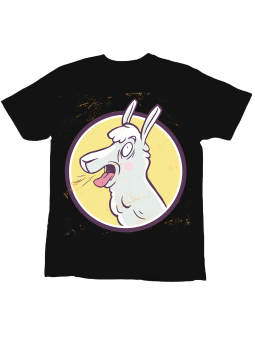 Koszulka Koszulka Dziecięca Becząca Lama Czarna - Śmieszne T-Shirty z Nadrukami ?