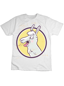 Koszulka Koszulka Dziecięca Becząca Lama Biała - Śmieszne T-Shirty z Nadrukami ?
