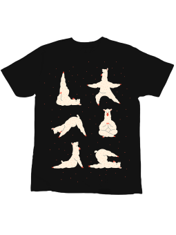 Koszulka Koszulka Dziecięca Yoga Lama Czarna - Śmieszne T-Shirty z Nadrukami ?