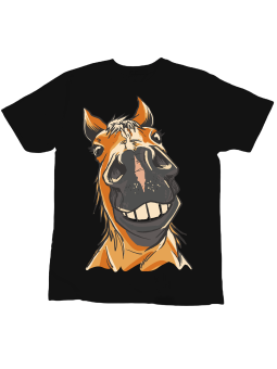 Koszulka Koszulka Dziecięca Śmieszny Koń Czarna - Śmieszne T-Shirty z Nadrukami ?