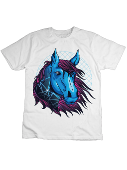 Koszulka Koszulka Dziecięca Neonowy Koń Biała - Śmieszne T-Shirty z Nadrukami ?