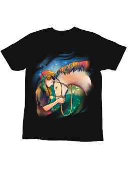 Koszulka Koszulka Dziecięca Horse Girl Czarna - Śmieszne T-Shirty z Nadrukami ?