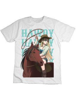 Koszulka Koszulka Dziecięca Anime Cowgirl Biała - Śmieszne T-Shirty z Nadrukami ?