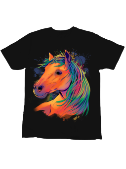 Koszulka Koszulka Dziecięca Kuc Akwarela Czarna - Śmieszne T-Shirty z Nadrukami ?