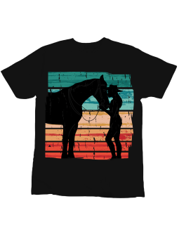 Koszulka Koszulka Dziecięca Wild Heart Horse Czarna - Śmieszne T-Shirty z Nadrukami ?