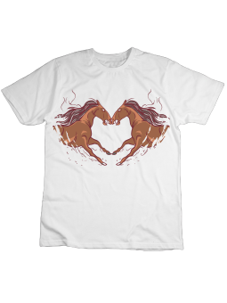 Koszulka Koszulka Dziecięca Końskie Serce Biała - Śmieszne T-Shirty z Nadrukami ?