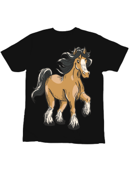 Koszulka Koszulka Dziecięca Clydesdale Horse Czarna - Śmieszne T-Shirty z Nadrukami ?