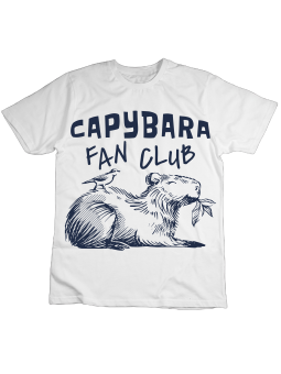 Koszulka Koszulka Dziecięca Capybara Fan Club Biała - Śmieszne T-Shirty z Nadrukami ?