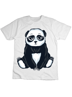 Koszulka Koszulka Dziecięca Słodka Panda Biała - Śmieszne T-Shirty z Nadrukami ?