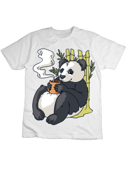 Koszulka Koszulka Dziecięca Panda w Bambusach Biała - Śmieszne T-Shirty z Nadrukami ?