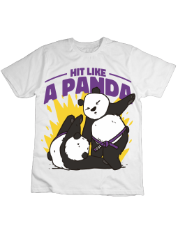 Koszulka Koszulka Dziecięca Panda JiuJitsu Biała - Śmieszne T-Shirty z Nadrukami ?
