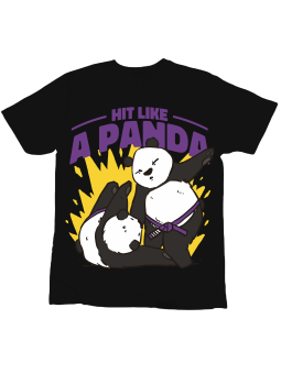 Koszulka Koszulka Dziecięca Panda JiuJitsu Czarna - Śmieszne T-Shirty z Nadrukami ?