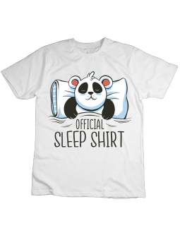 Koszulka Koszulka Dziecięca Panda Do Spania Biała - Śmieszne T-Shirty z Nadrukami ?