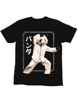 Koszulka Koszulka Dziecięca Kung Fu Panda w Garniturze Czarna - Śmieszne T-Shirty z Nadrukami ?