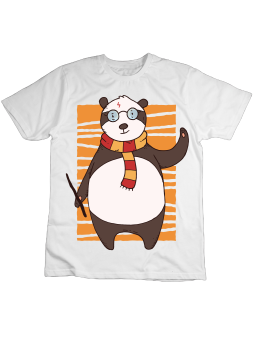 Koszulka Koszulka Dziecięca Panda Potter Biała - Śmieszne T-Shirty z Nadrukami ?