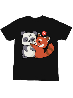 Koszulka Koszulka Dziecięca Kocham Pandę Czarna - Śmieszne T-Shirty z Nadrukami ?
