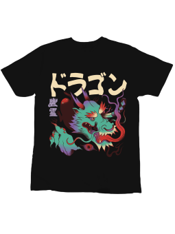 Koszulka Koszulka Dziecięca Orientalny Smok Czarna - Śmieszne T-Shirty z Nadrukami ?