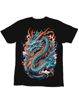 Koszulka Koszulka Dziecięca Smok z Rogami Czarna - Śmieszne T-Shirty z Nadrukami ?