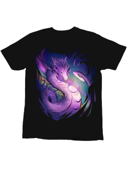 Koszulka Koszulka Dziecięca Magiczny Smok Czarna - Śmieszne T-Shirty z Nadrukami ?