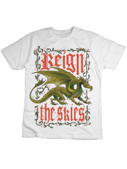 Koszulka Koszulka Dziecięca Smok Reign Skies Biała - Śmieszne T-Shirty z Nadrukami ?