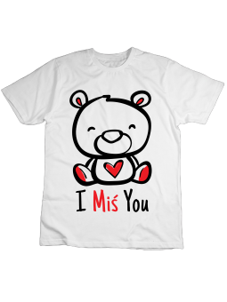 Koszulka Koszulka Dziecięca I Miś You Biała - Śmieszne T-Shirty z Nadrukami ?