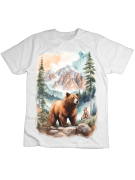 Koszulka Koszulka Dziecięca Niedźwiedź i Lis Biała - Śmieszne T-Shirty z Nadrukami ?