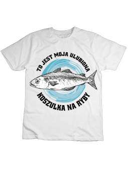 Koszulka Koszulka Dziecięca Koszulka Na Ryby Biała - Śmieszne T-Shirty z Nadrukami ?