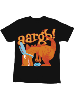 Koszulka Koszulka Dziecięca Dinozaur z Jajkiem Czarna - Śmieszne T-Shirty z Nadrukami ?