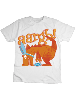 Koszulka Koszulka Dziecięca Dinozaur z Jajkiem Biała - Śmieszne T-Shirty z Nadrukami ?