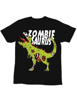 Koszulka Koszulka Dziecięca Zombiesaurus Czarna - Śmieszne T-Shirty z Nadrukami ?