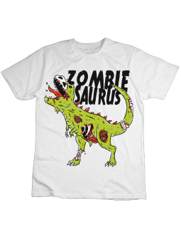 Koszulka Koszulka Dziecięca Zombiesaurus Biała - Śmieszne T-Shirty z Nadrukami ?