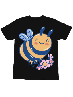 Koszulka Koszulka Dziecięca Słodka Pszczółka Czarna - Śmieszne T-Shirty z Nadrukami ?