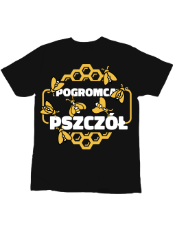 Koszulka Koszulka Dziecięca Pogromca Pszczół Czarna - Śmieszne T-Shirty z Nadrukami ?