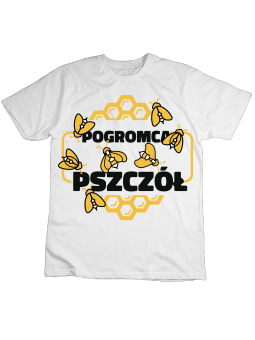 Koszulka Koszulka Dziecięca Pogromca Pszczół Biała - Śmieszne T-Shirty z Nadrukami ?