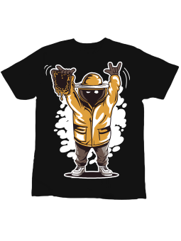 Koszulka Koszulka Dziecięca Pszczelarz Rock Czarna - Śmieszne T-Shirty z Nadrukami ?