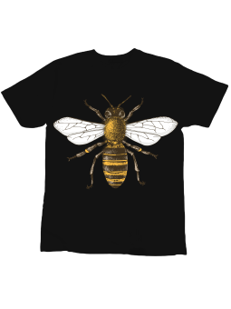 Koszulka Koszulka Dziecięca Rysunek Pszczoła Czarna - Śmieszne T-Shirty z Nadrukami ?