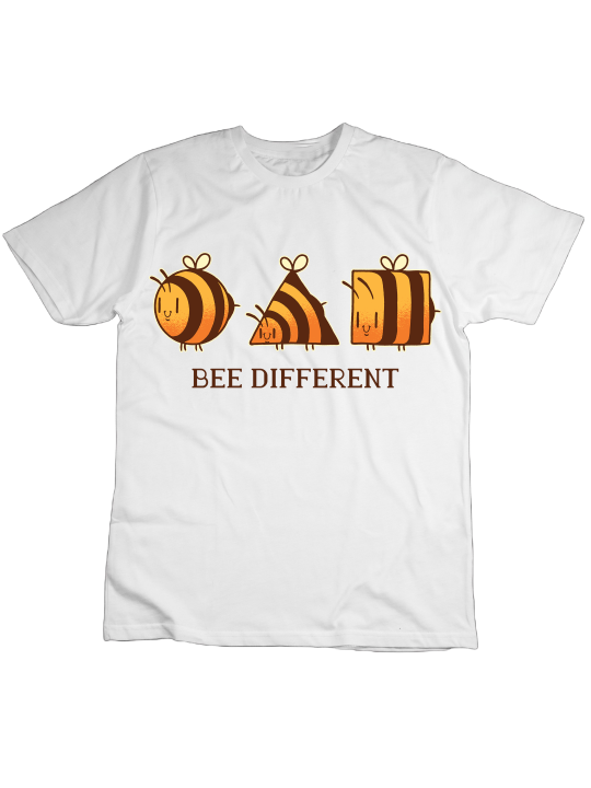 Koszulka Koszulka Dziecięca Bee Different Biała - Śmieszne T-Shirty z Nadrukami ?