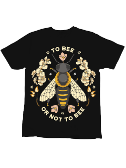 Koszulka Koszulka Dziecięca To Bee Or Not To Bee Czarna - Śmieszne T-Shirty z Nadrukami ?