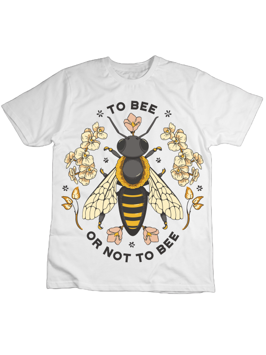 Koszulka Koszulka Dziecięca To Bee Or Not To Bee Biała - Śmieszne T-Shirty z Nadrukami ?