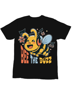 Koszulka Koszulka Dziecięca Bee The Buzz Czarna - Śmieszne T-Shirty z Nadrukami ?
