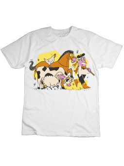 Koszulka Koszulka Dziecięca Farmer Biała - Śmieszne T-Shirty z Nadrukami ?