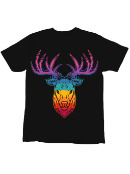 Koszulka Koszulka Dziecięca Jeleń Czarna - Śmieszne T-Shirty z Nadrukami ?