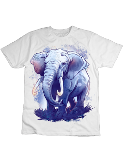 Koszulka Koszulka Dziecięca Colorful Elephant Biała - Śmieszne T-Shirty z Nadrukami ?