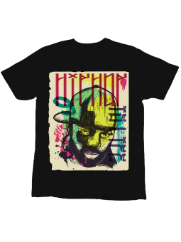 Koszulka Koszulka Dziecięca Hip Hop Raper Czarna - Śmieszne T-Shirty z Nadrukami ?