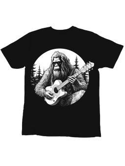 Koszulka Koszulka Dziecięca Yeti z Gitarą Czarna - Śmieszne T-Shirty z Nadrukami ?