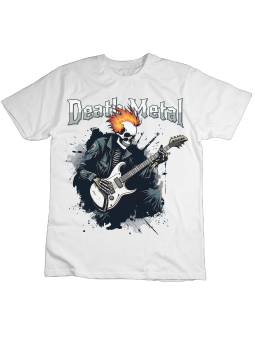 Koszulka Koszulka Dziecięca Death Metal Biała - Śmieszne T-Shirty z Nadrukami ?