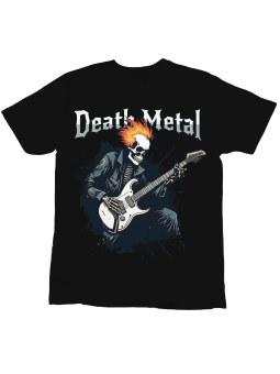 Koszulka Koszulka Dziecięca Death Metal Czarna - Śmieszne T-Shirty z Nadrukami ?