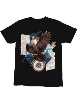 Koszulka Koszulka Dziecięca Kolaż Orzeł Czarna - Śmieszne T-Shirty z Nadrukami ?