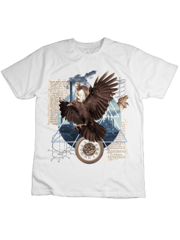 Koszulka Koszulka Dziecięca Kolaż Orzeł Biała - Śmieszne T-Shirty z Nadrukami ?