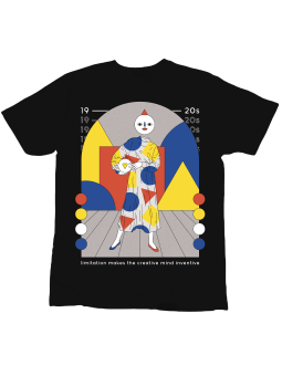 Koszulka Koszulka Dziecięca Bauhaus Figure Czarna - Śmieszne T-Shirty z Nadrukami ?
